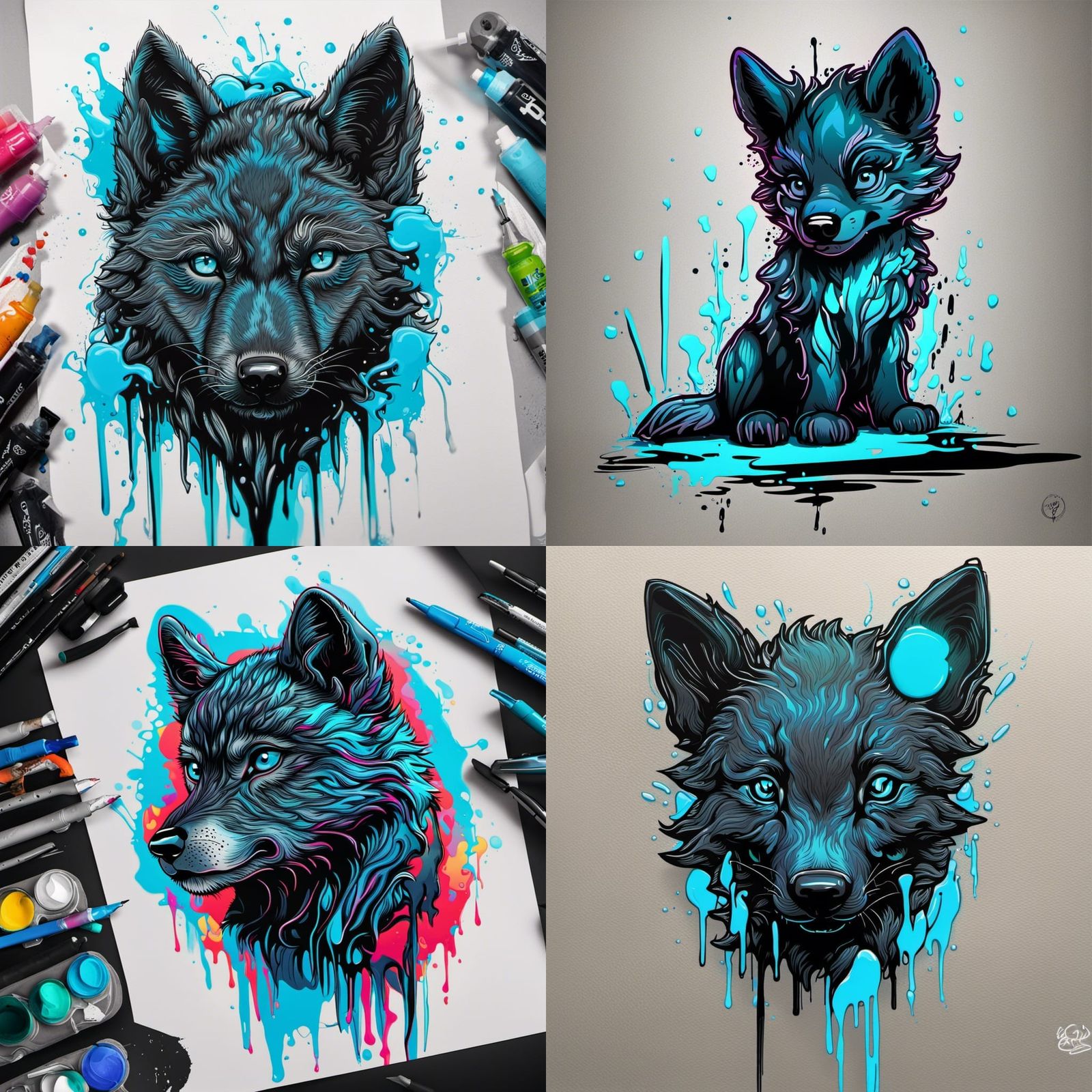 Wolf pup art