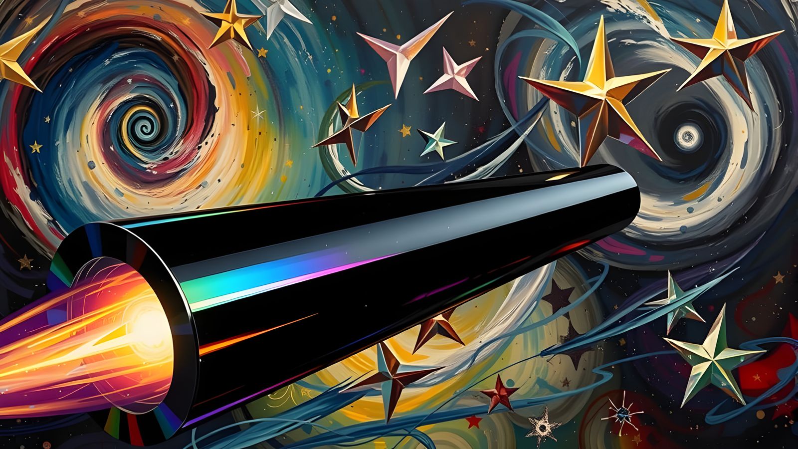 Sleek Mirror-Polished Cylinder in Cosmic Vortex