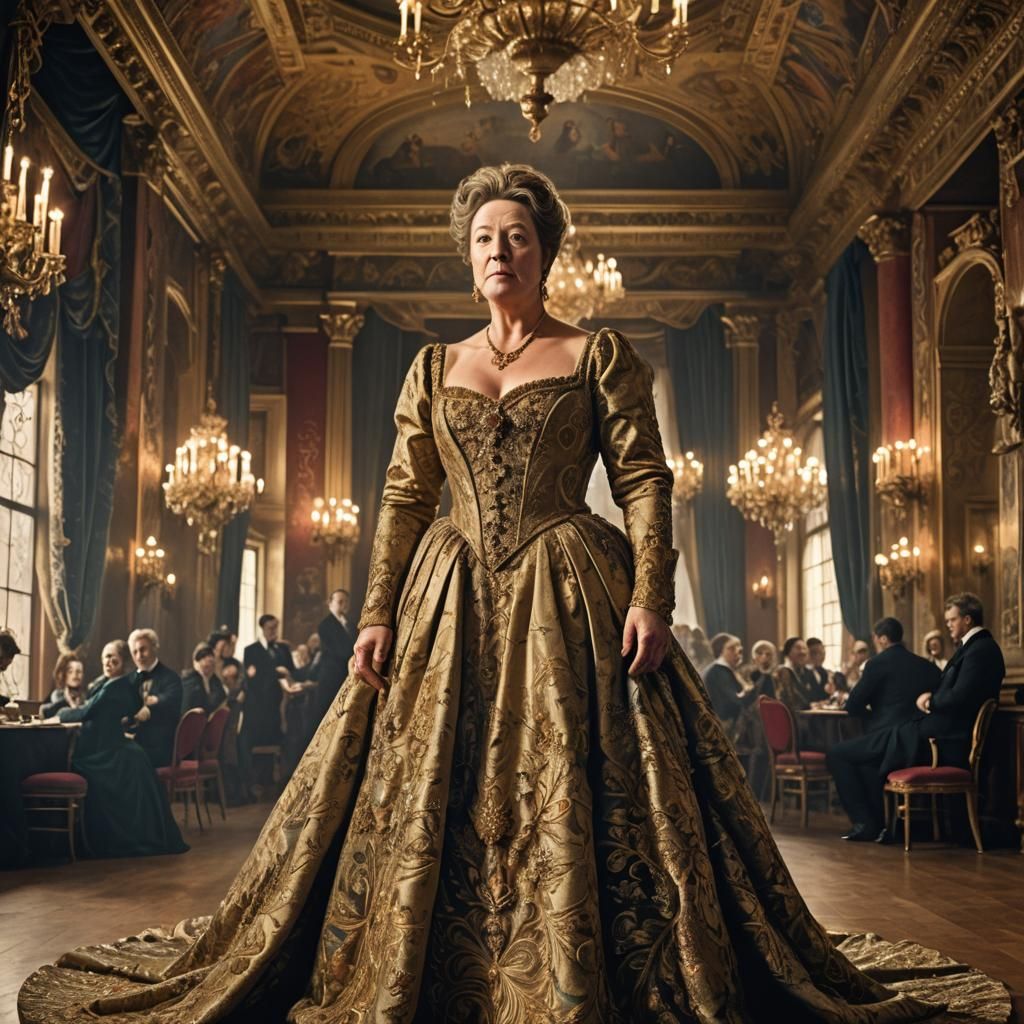 Ornate Ballroom Portrait in Vivid Colors