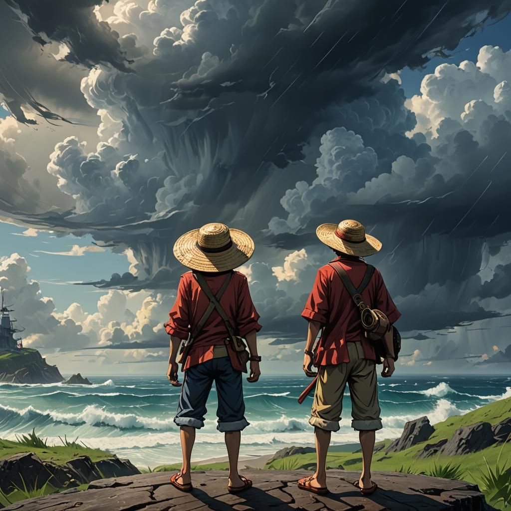 Oceanic Showdown: Digital Matte Painting in Syd Mead Style