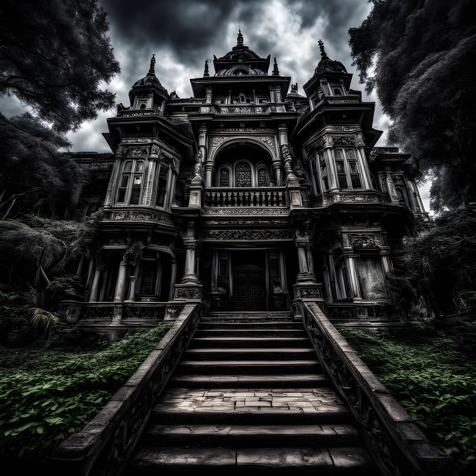 Moody Cinematic HDR Image of an Old Ruin