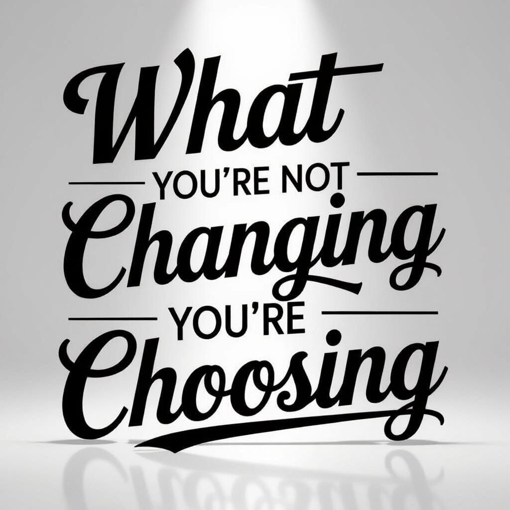 Bold Typography: What You're Not Changing, You're Choosing