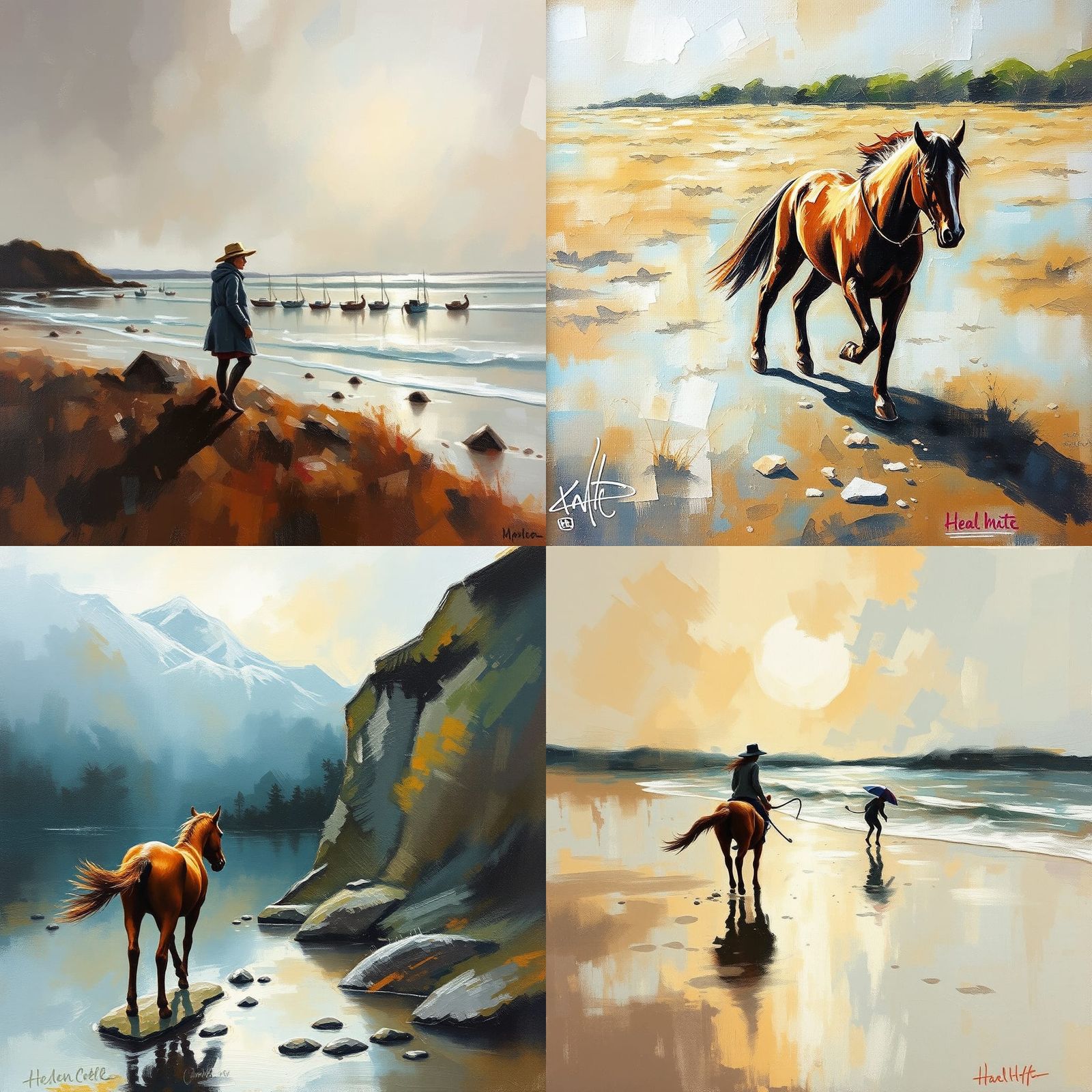 Abstract Art in Style of Fluid Acrylics