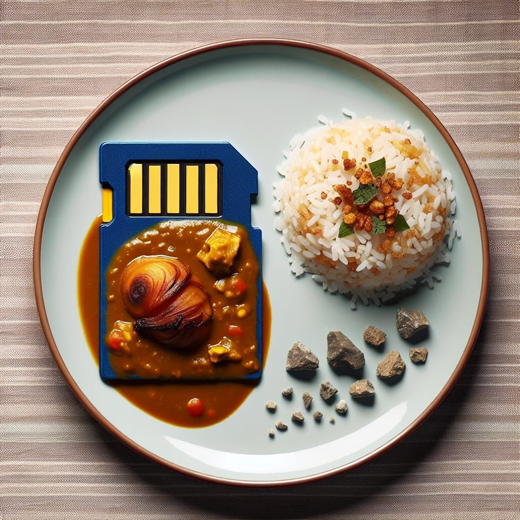 SD Card Curry and Fried Rice Meal