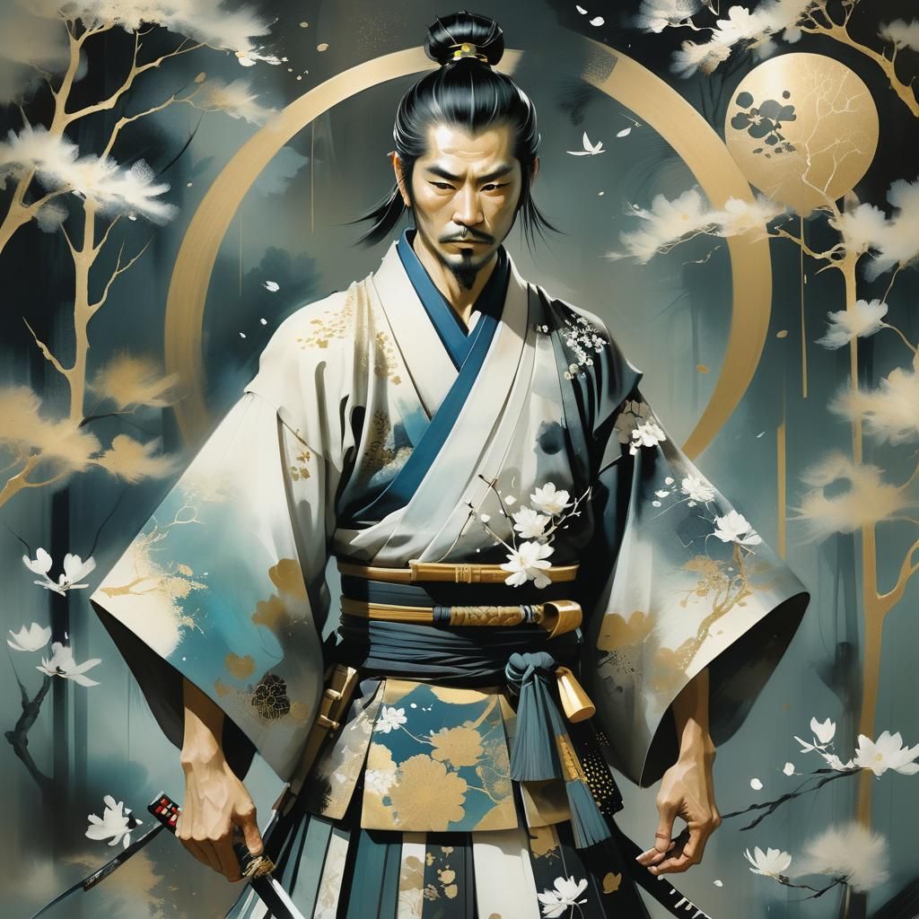 Samurai Illustration in Anne Bachelier Style