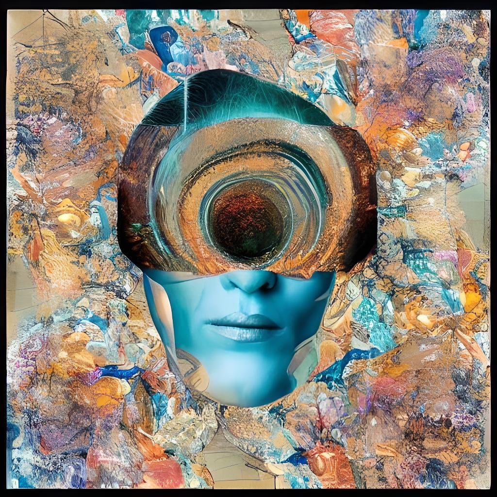 Sunset Beach Woman with Holographic Polka Dots