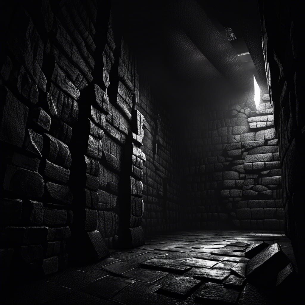 Blade in Dungeon Wall: Dark Fantasy Concept Art