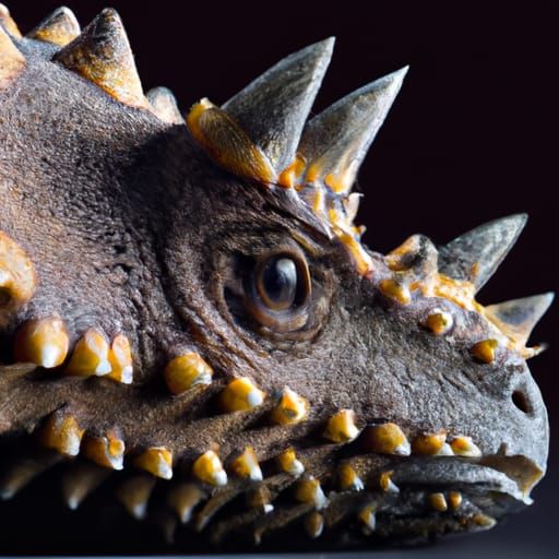 Thorny Dinosaur Portrait in Professional Style