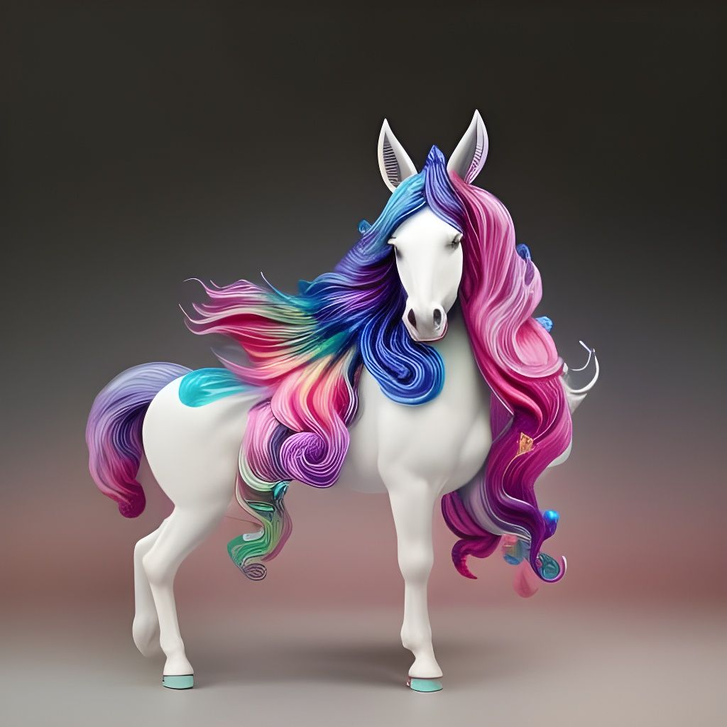 When the prompt said "unicorn" but what you got was a donkey in a wig 😂🤣😂🤣