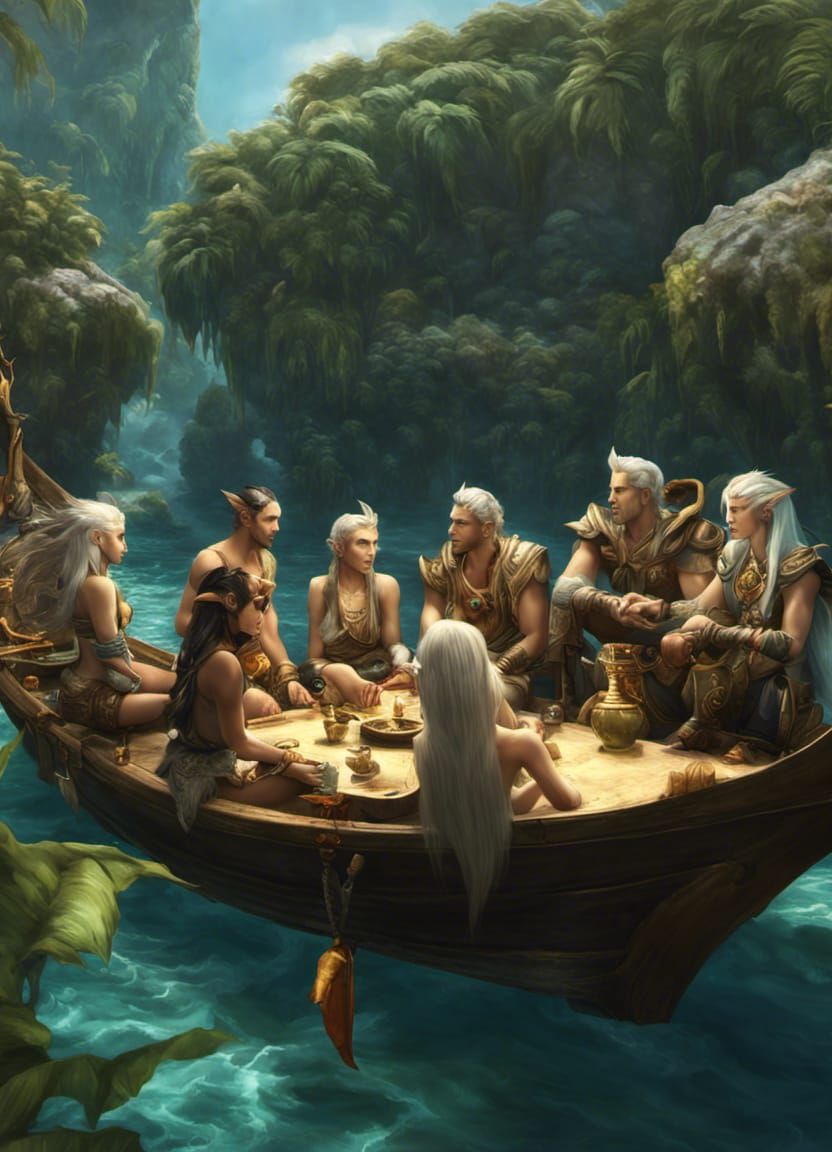 Heartwarming Sea Elf Families: A Photorealistic Depiction