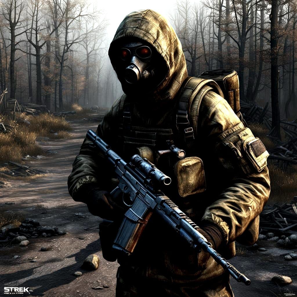 Strelok from S.T.A.L.K.E.R. in Hyperrealistic Digital Art
