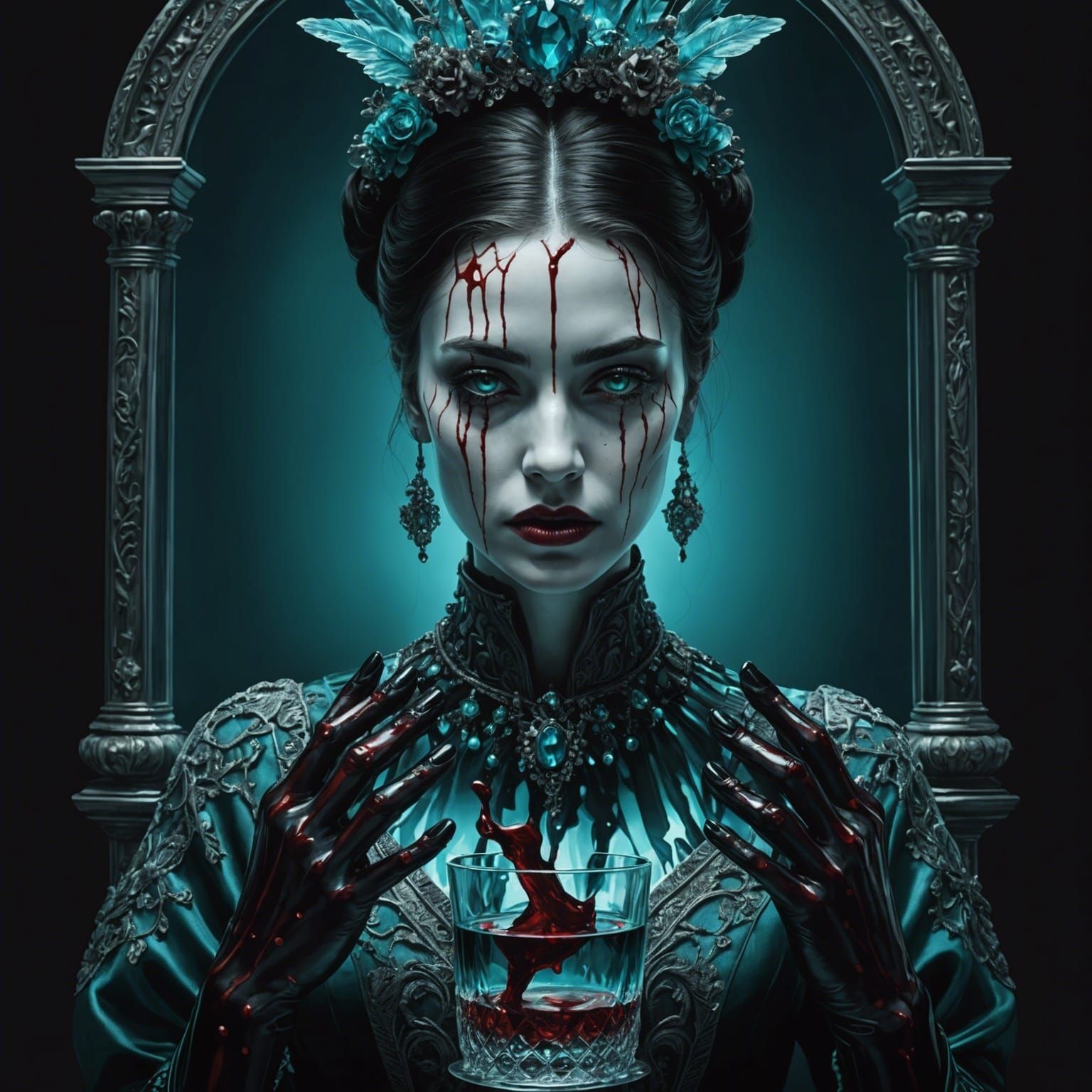 I saw her today at the reception, in her glass was a bleedin...