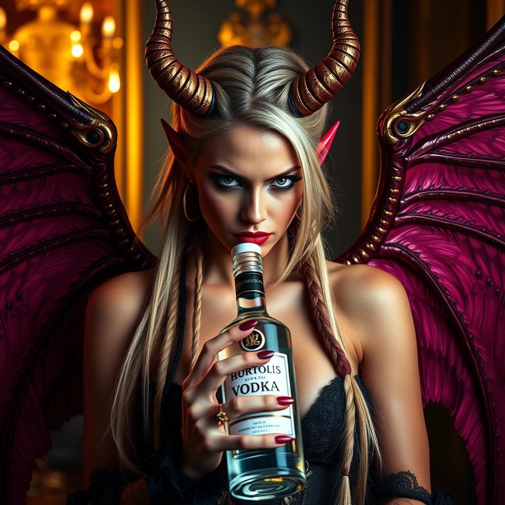 High Fashion Demon Supermodel in Rankin Style