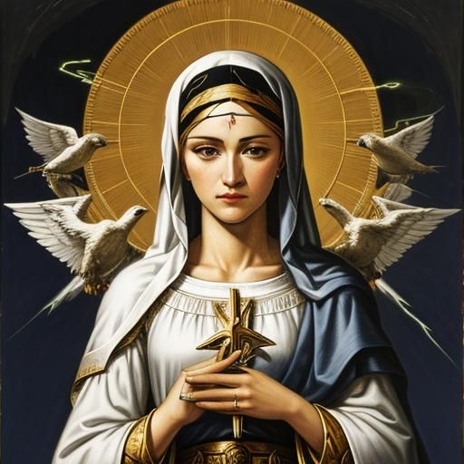 Madonna of Lightning: Digital Art