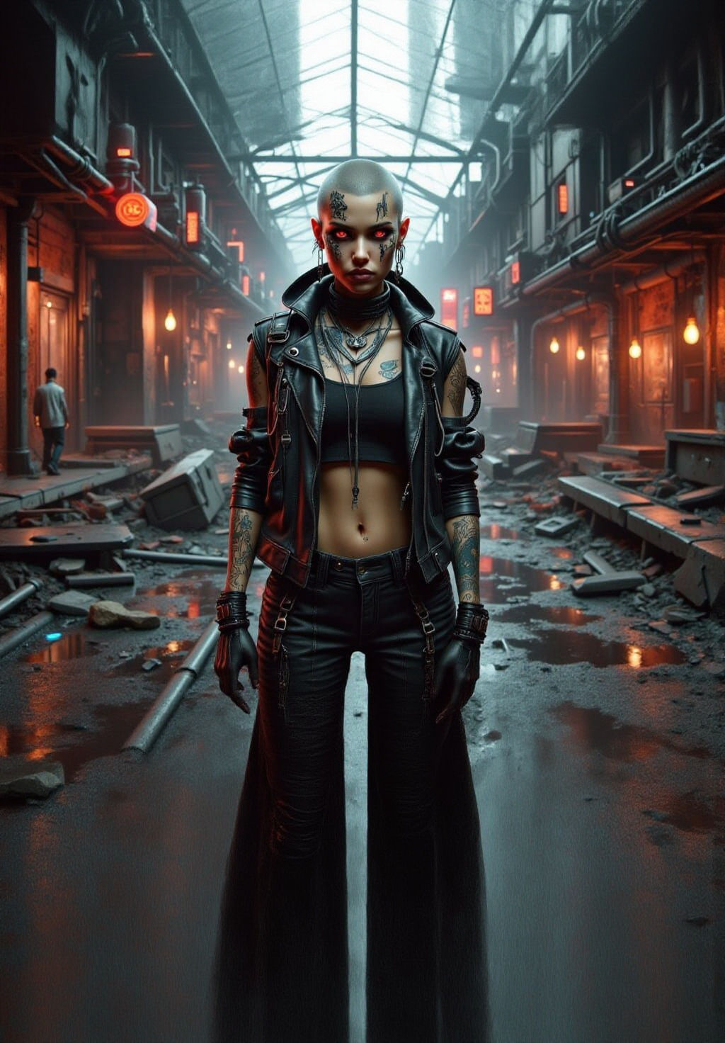 Defiant Jack Radiates Biotic Energy in Cyberpunk Style