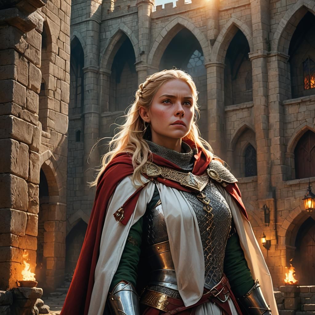 Fantasy Woman in Fortress Concept Art