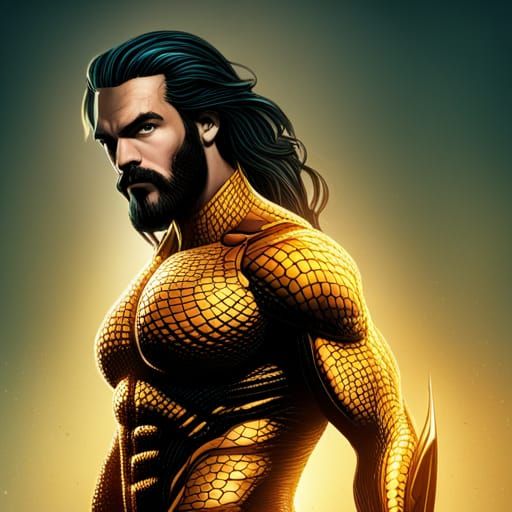 Aquaman: King of Atlantis, Hyperrealistic Splash Art