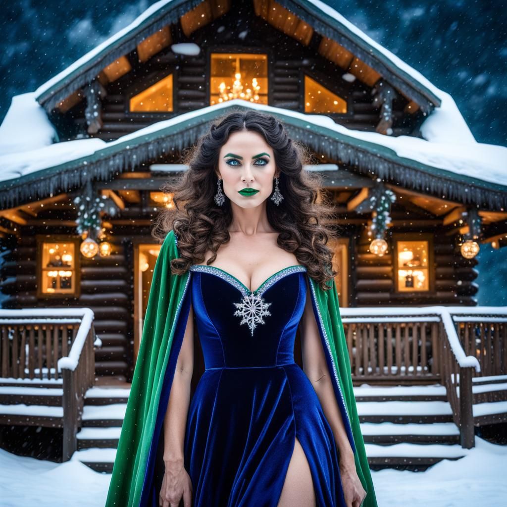 Runa Claus in Winter Wonderland: Fantasy Art