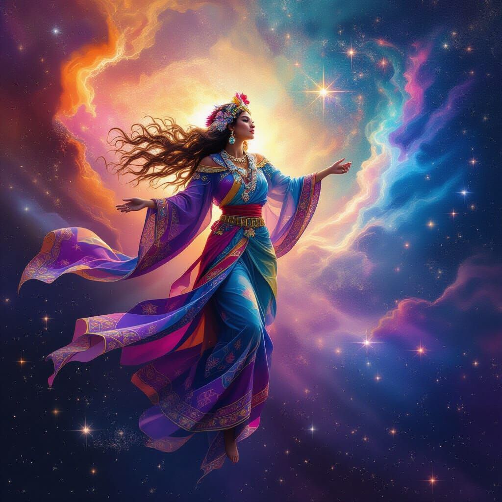 Cosmic Spirit Soaring Through Astral Realms