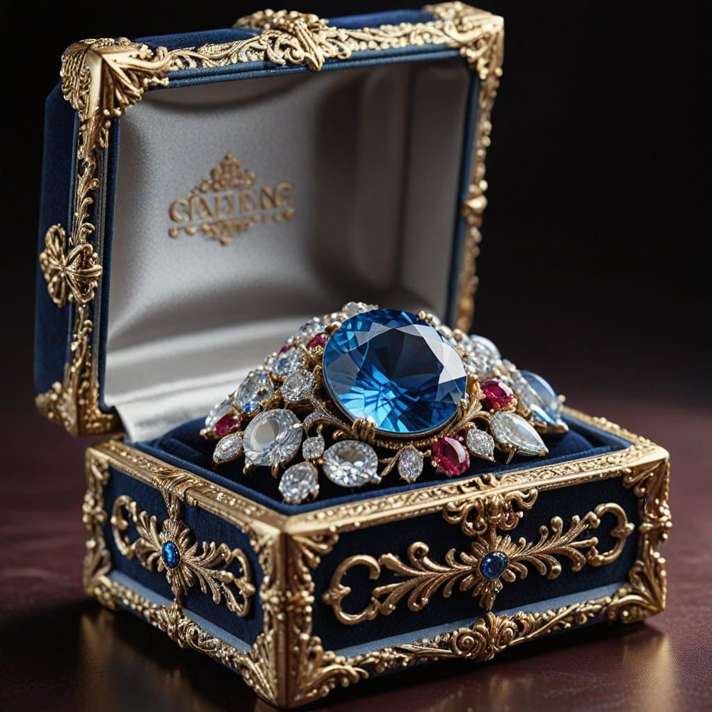 Luxury Crystal Gems Still Life in Macro Photography