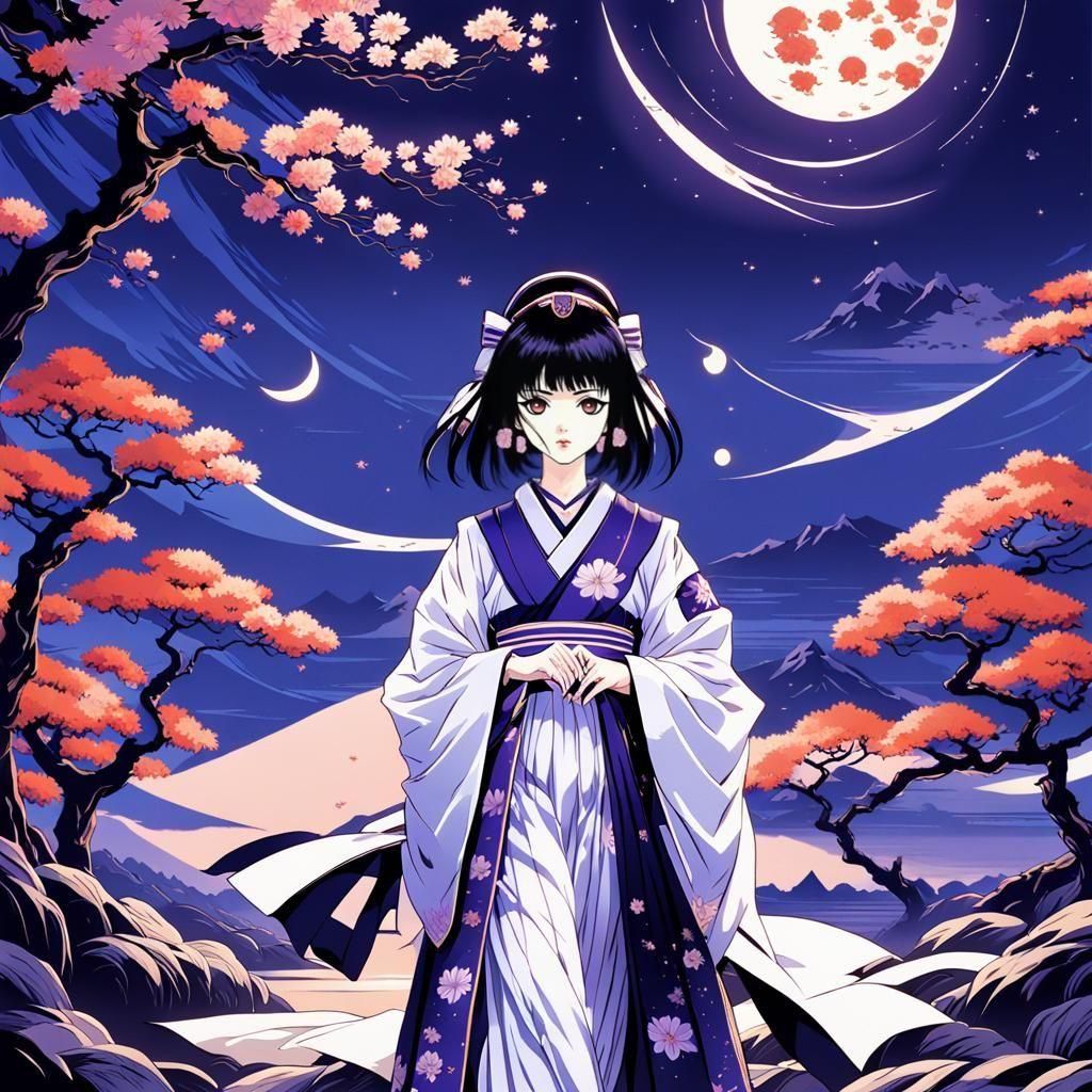 Sailor Saturn as Ukiyo-e Silent Guardian