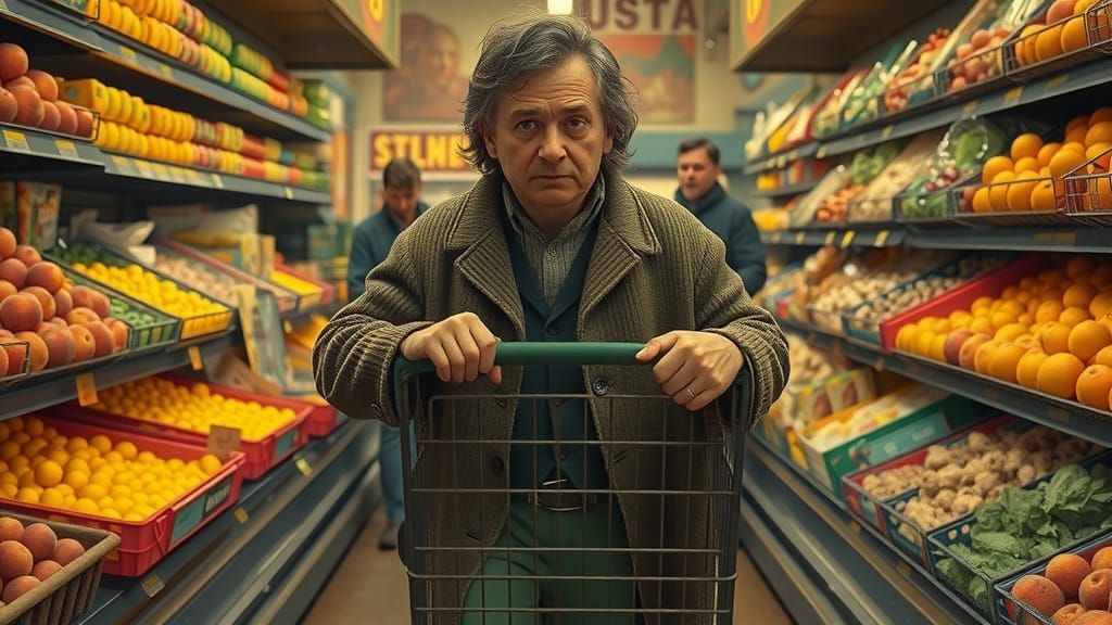 Bilbo Baggins Amidst the Grocery Store Chaos