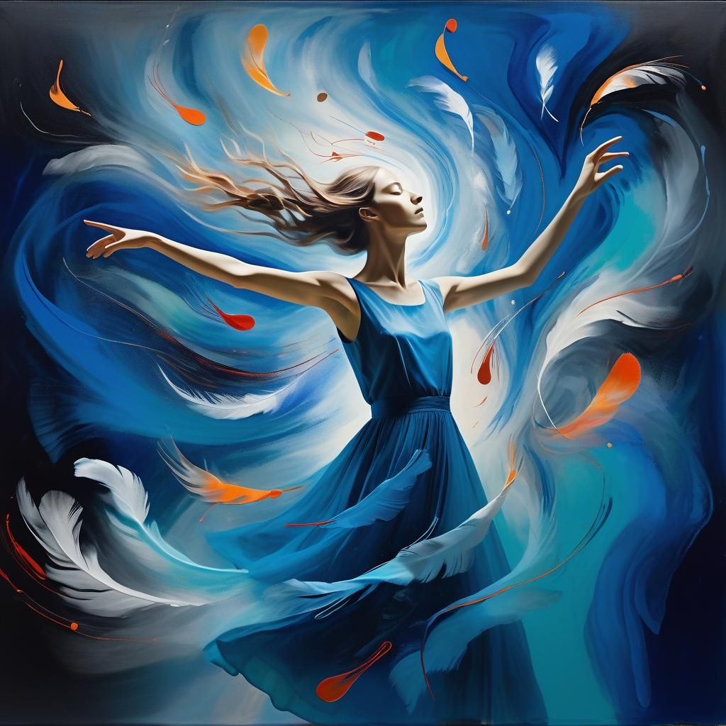 Ethereal Melody: Surreal Portrait in Rothko Style