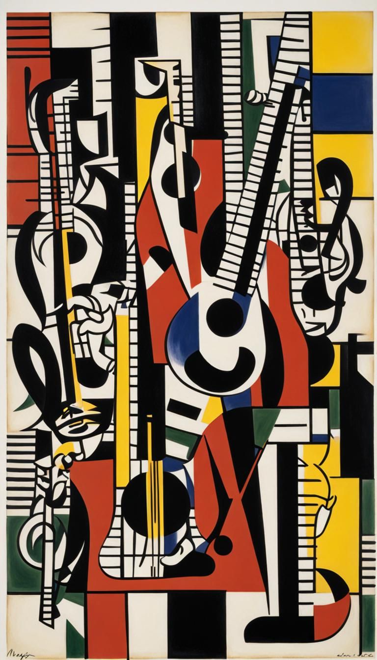 Abstract Music Composition in Cubist Style
