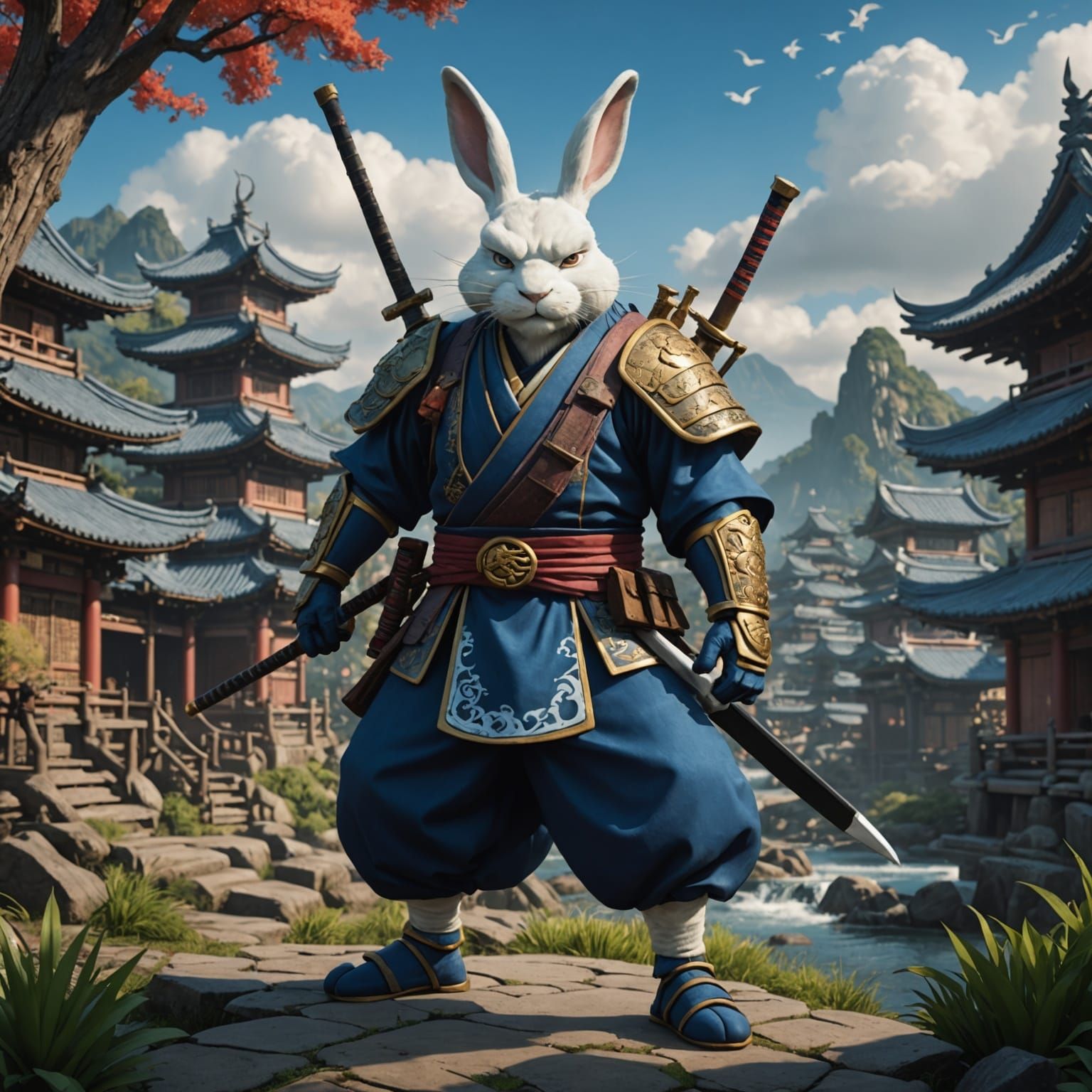 Usagi Yojimbo: Detailed Matte Painting in 8k
