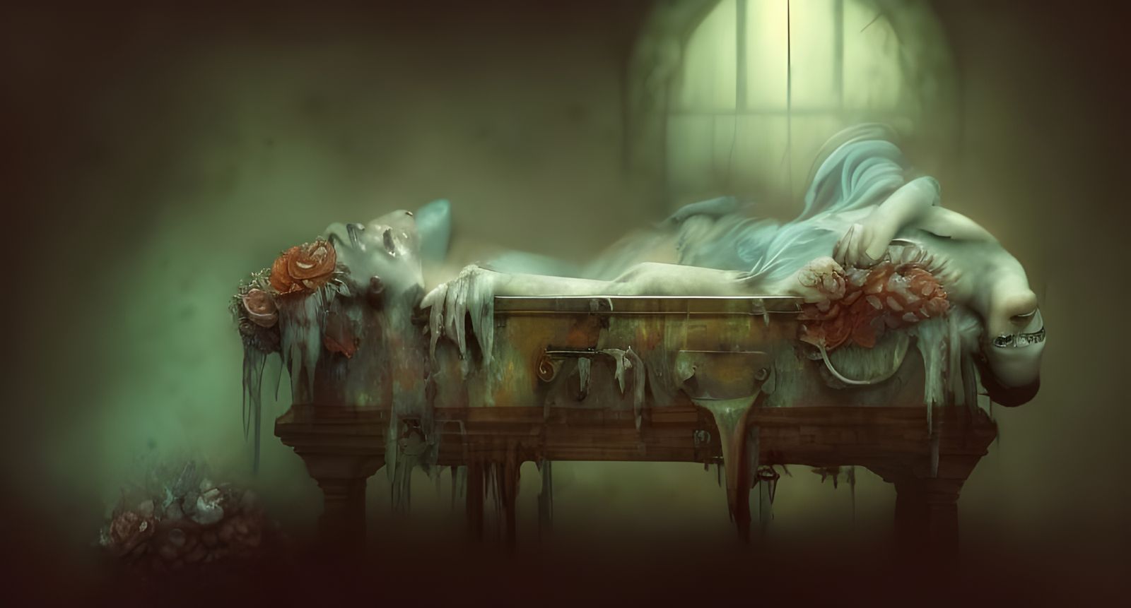 Haunted Morgue: Fantasycore Digital Artwork