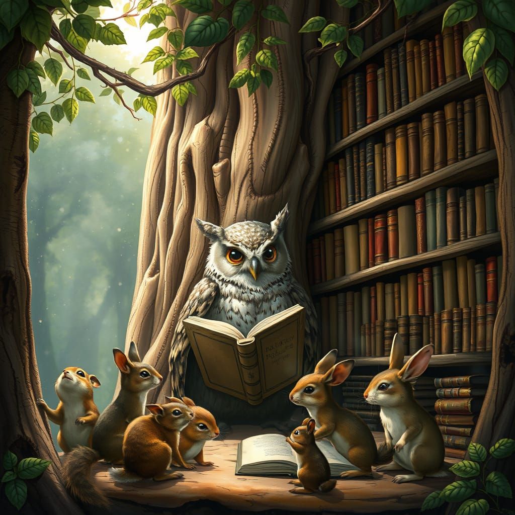 Enchanted Library Inside a Giant Sequoia