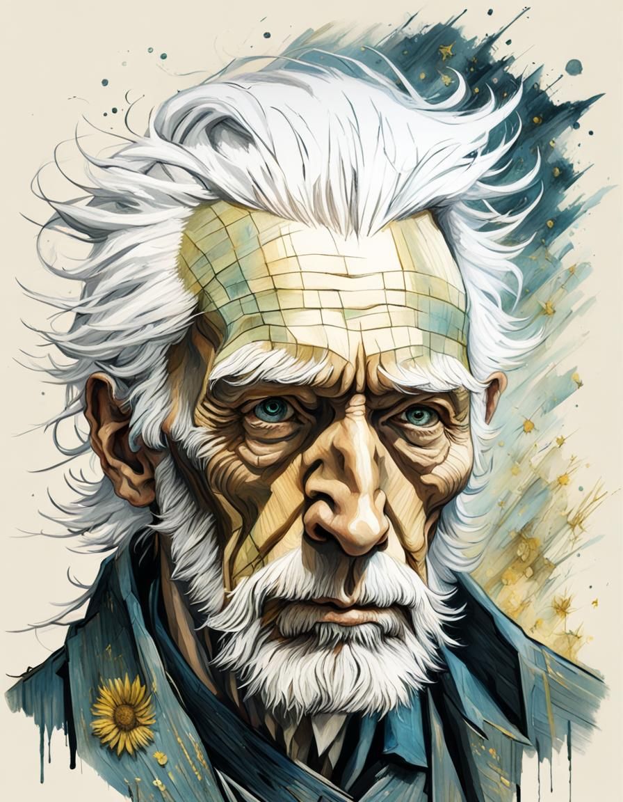 Dystopian Portrait in Pop Surrealism Style