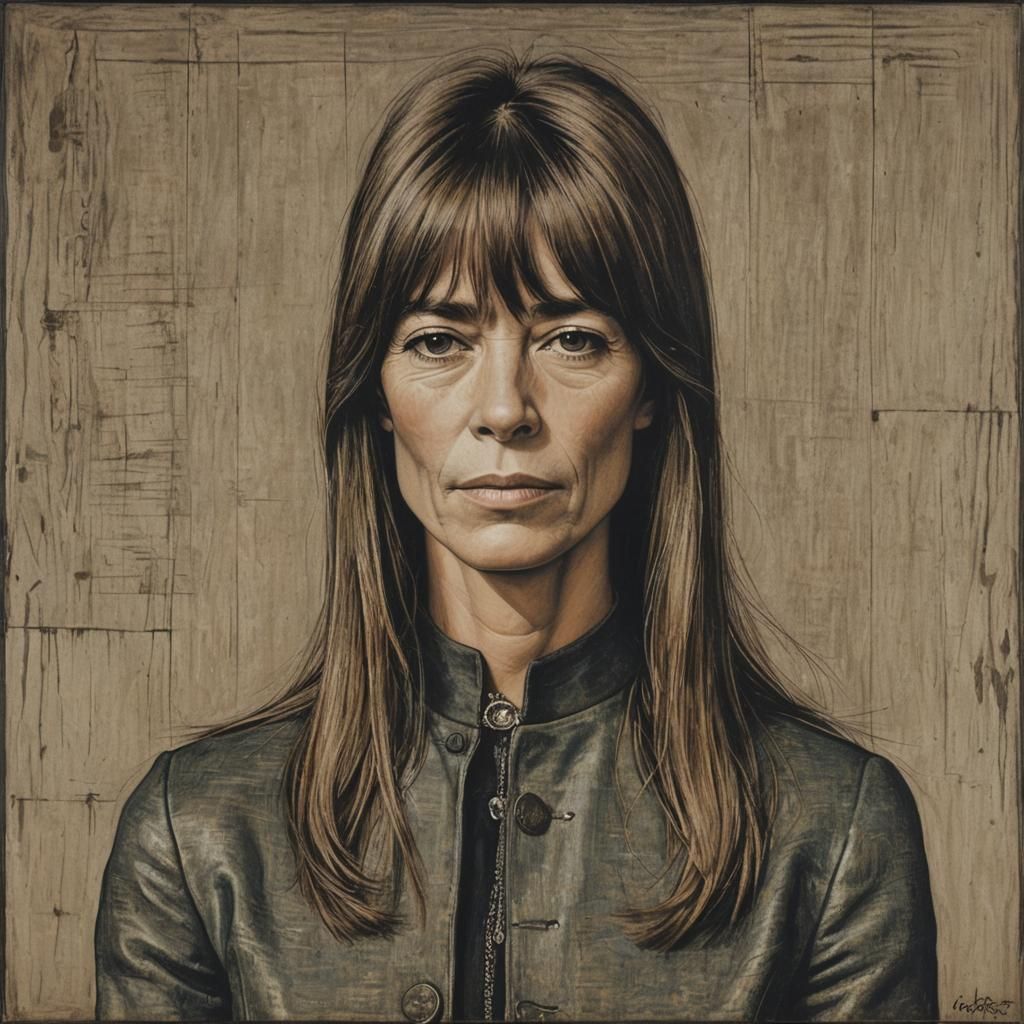portrait of french singer Francoise Hardy