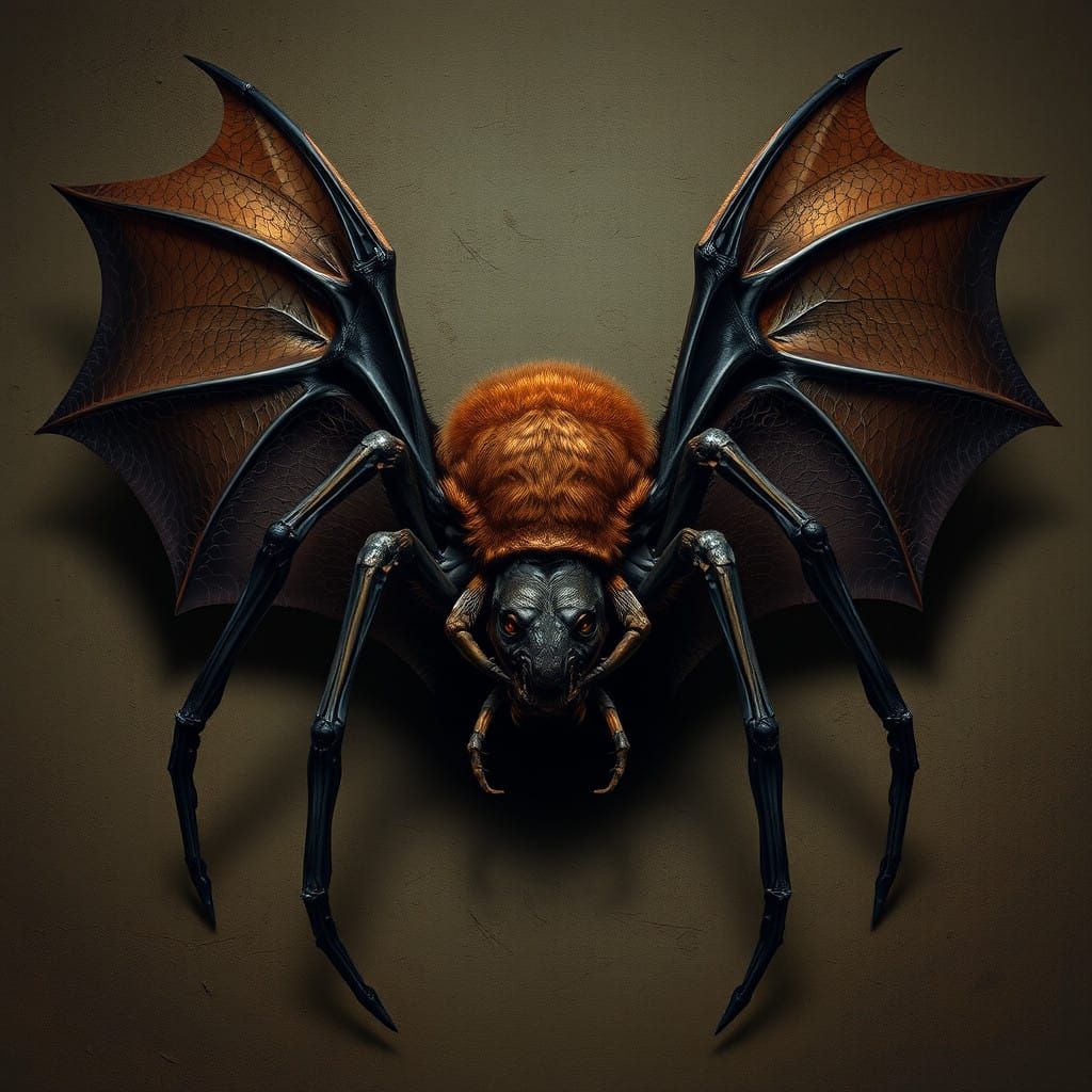 Dark Fantasy Hybrid Creature in Realistic Style