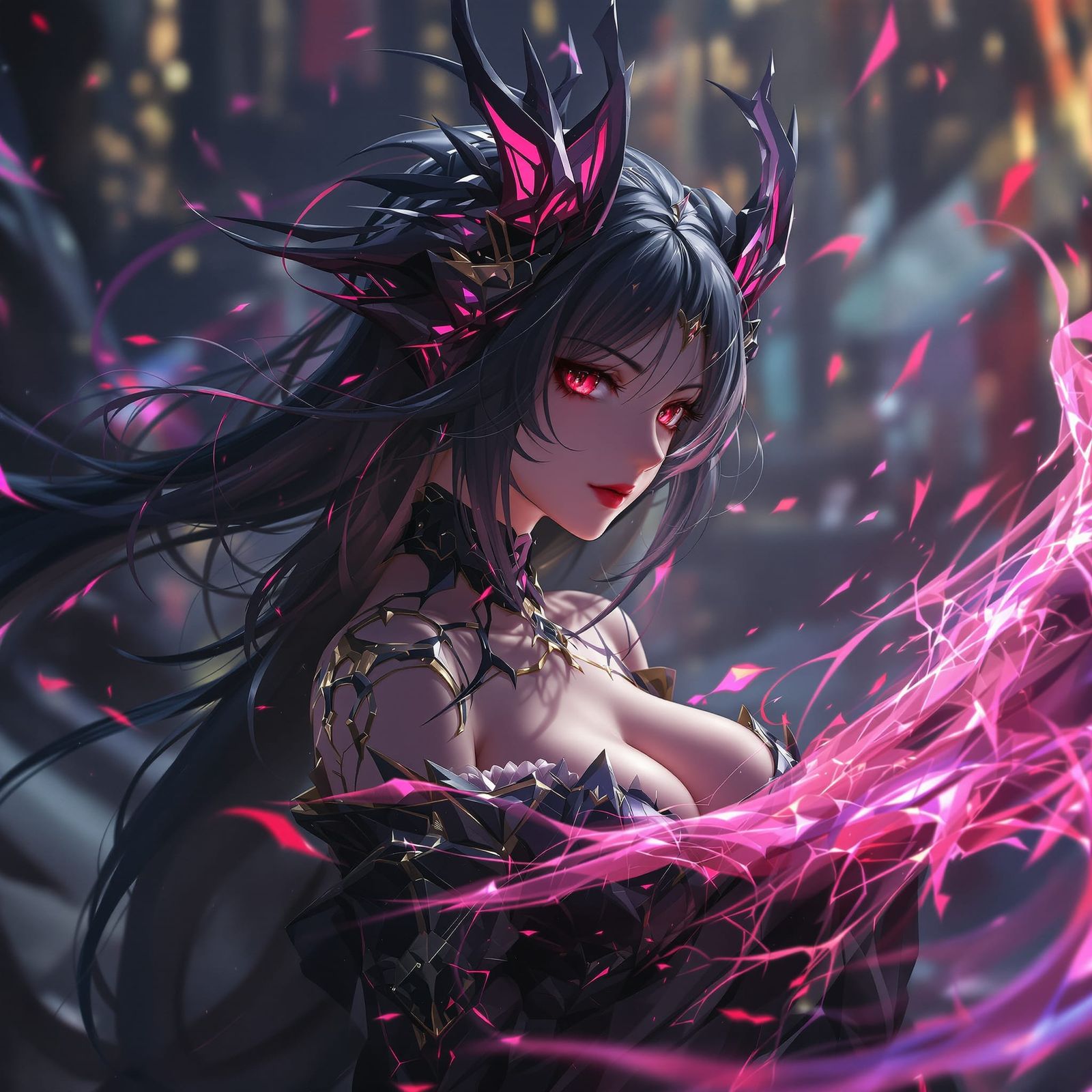 Grimdark Anime Art in Realistic 3D Style