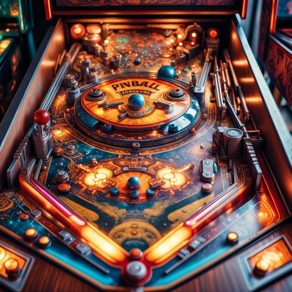 Cosmic Pinball Wizard in Retro Style