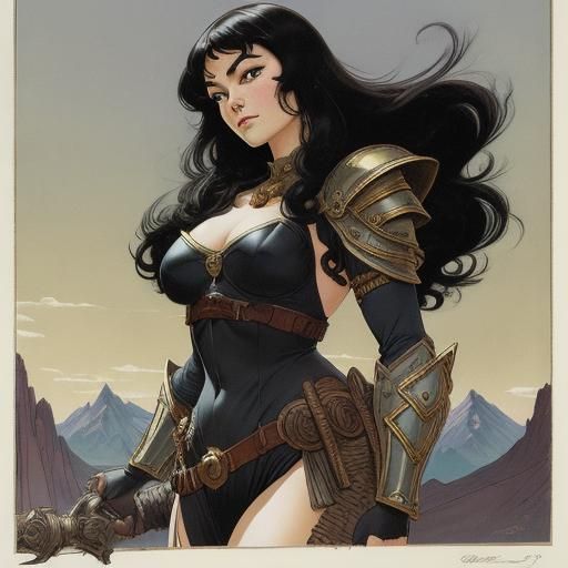 Emma Stone in Frank Frazetta world