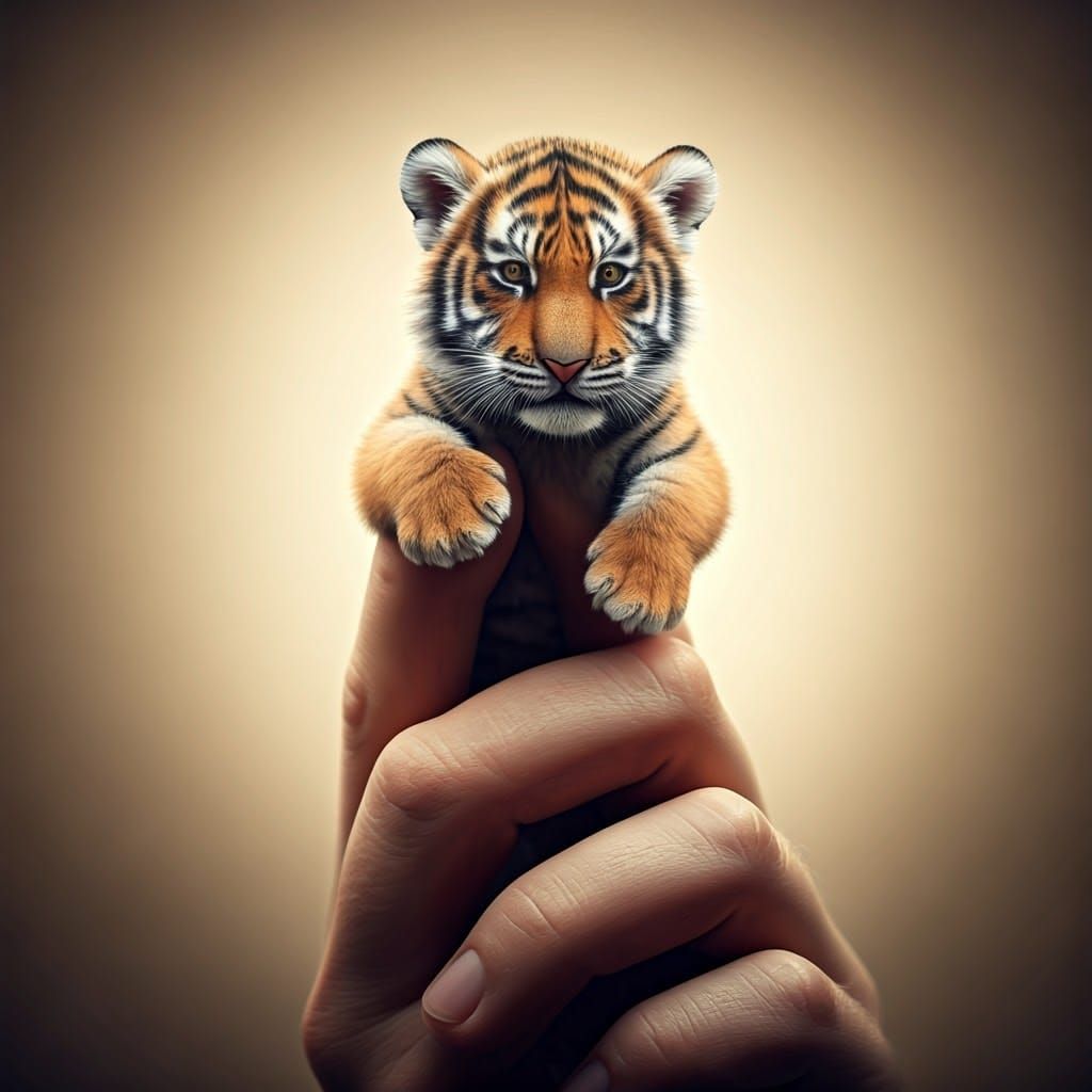 Tiny Finger Tiger: A Detailed Close-Up