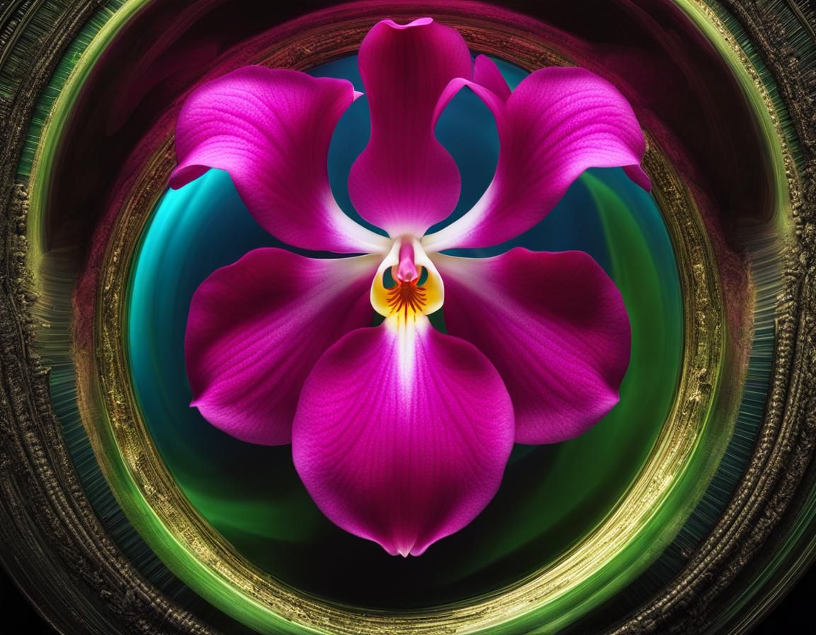 Lo-fi Holoportrait of a Monkey Orchid in 3D