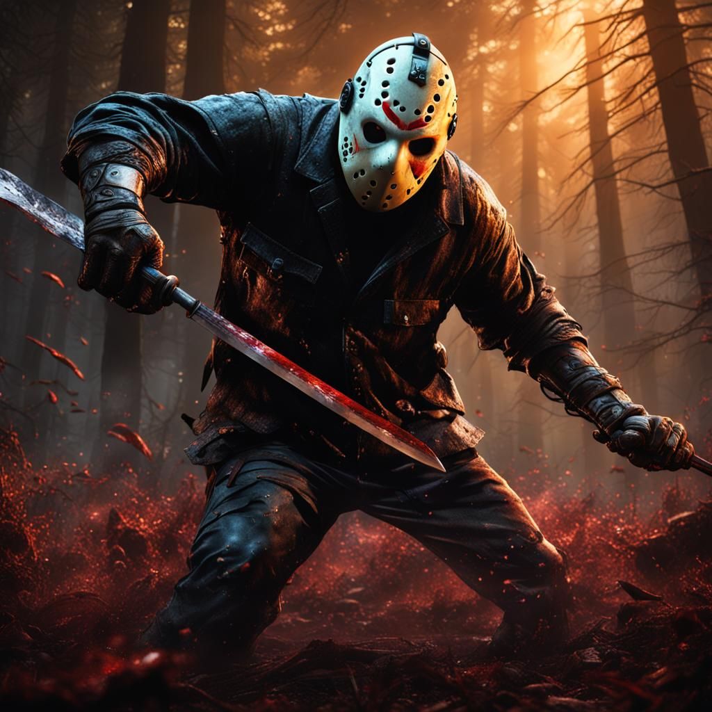Jason Voorhees in Detailed Matte Painting