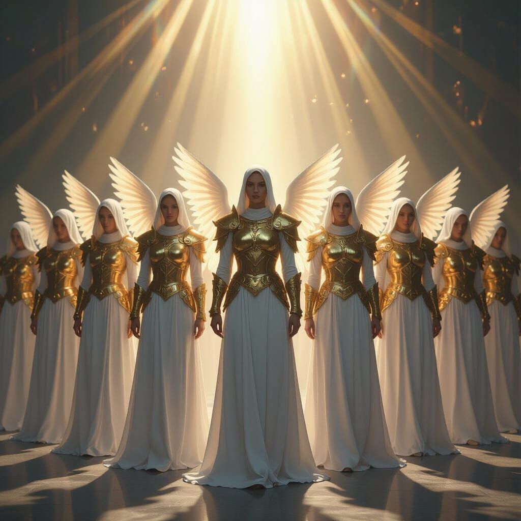 Angelic Army in Radiant Light