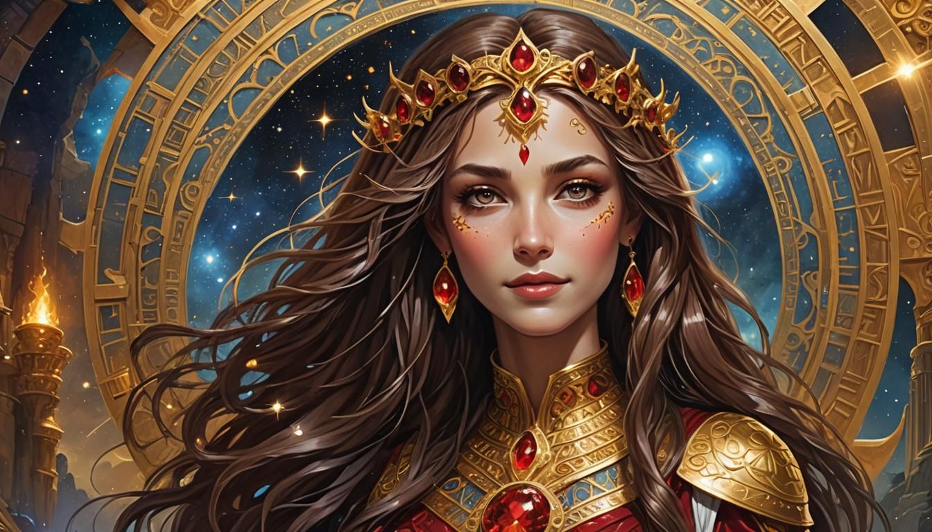 Lyran Princess with Temple Fountain and Golden Accents