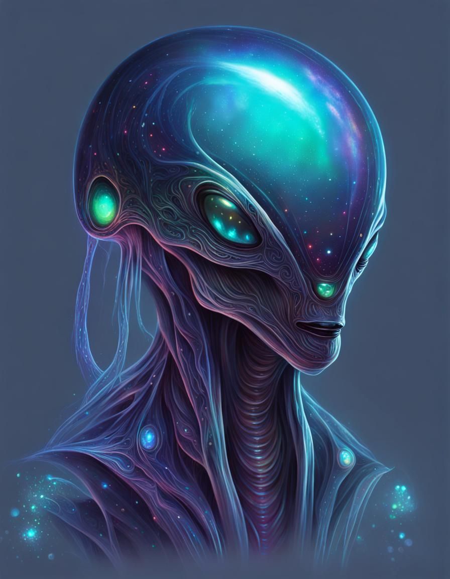 Holographic Bioluminescent Space Alien