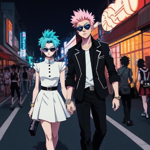 Cool anime couple.