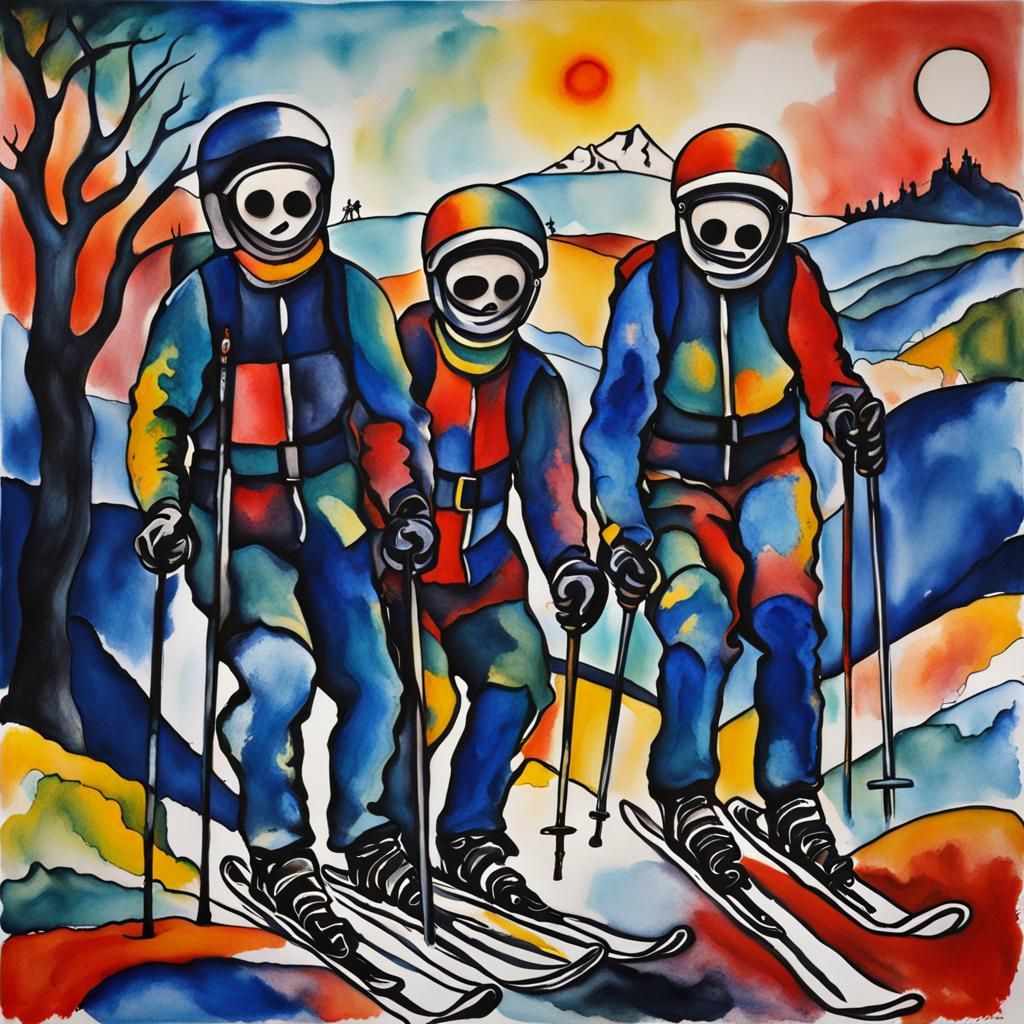 downhill skiers