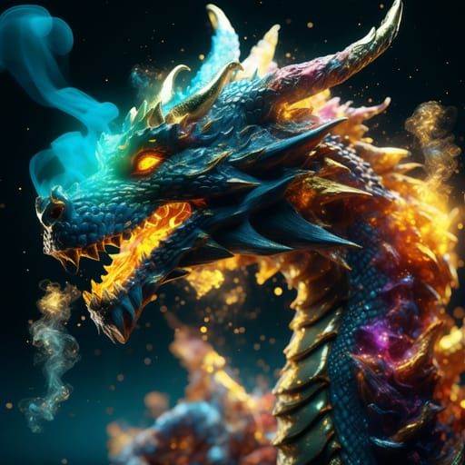 Ethereal Glass Dragon Shimmers