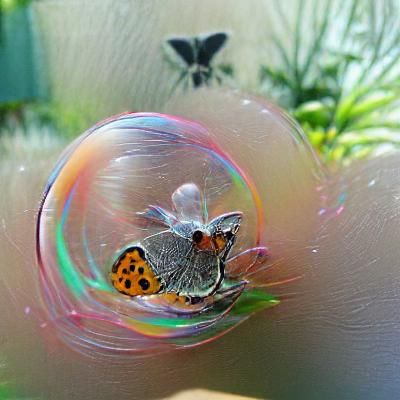 Butterfly in a Bubble: A Surreal Enclosure