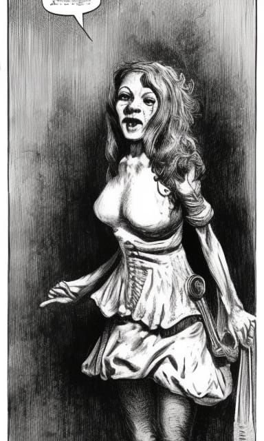 Horror Nurse Concept Art in Dark Fantasy Style