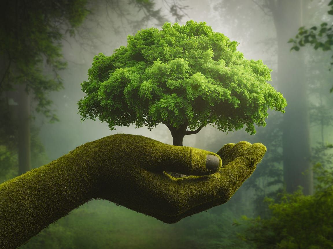 Enchanted Hand Cradles Nature's Wonder