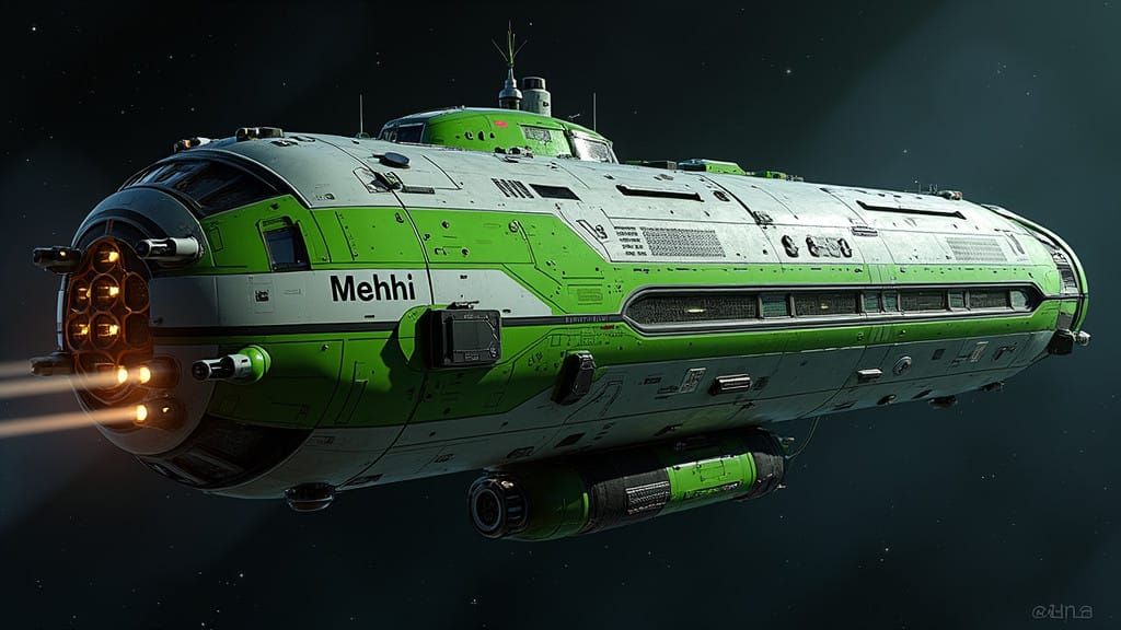 Cyberpunk Starship Hauler in Free Worlds Colors